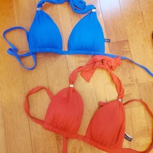 Ralph Lauren Beach Club Slider bikini tops. Size 8